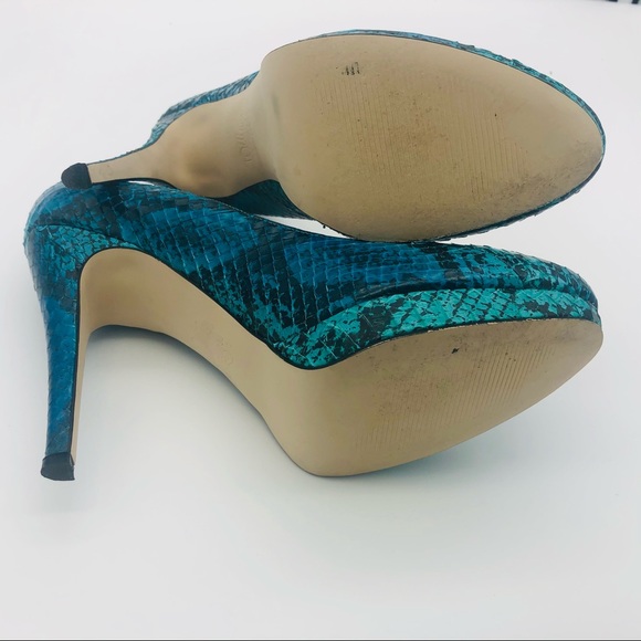 WITTNER Atwell SNAKESKIN leather Stiletto Heel Shoes | Size : 41  ~ NEW - Picture 12 of 15